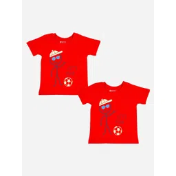Bodycare Kids Boys Pack Of 2 Graphic Printed Round Neck T-shirts-picture-40