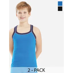 Bodycare Kids Boys Pack Of 2 Soft Breathable Cotton Rib Vests KGA2014BLKRB-60-picture-55