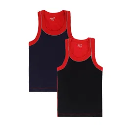 Bodycare Kids Boys Pack Of 2 Soft Breathable Cotton Rib Vests KGRA2014BLKNV-83-picture-10