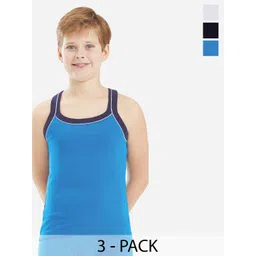 Bodycare Kids Boys Pack Of 2 Soft Breathable Cotton Rib Vests KGRA2014NVWH-80-picture-50