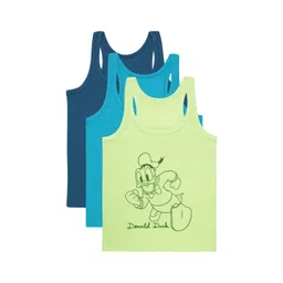Bodycare Kids Boys Pack Of 3 Assorted Mickey & Friends Printed Cotton Innerwear Vests-picture-42