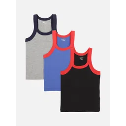 Bodycare Kids Boys Pack Of 3 Solid Innerwear Vests-picture-28