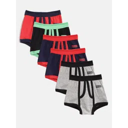 Bodycare Kids Boys Pack of 6 Solid Trunks 333ABCABC-picture-19