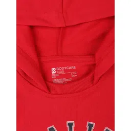 Bodycare Kids Boys Red Printed Hooded Sweatshirt image 3