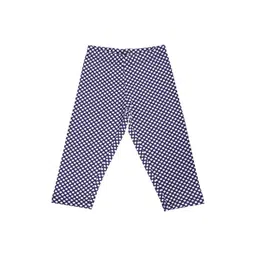 Bodycare Kids Girls Navy Blue & White Polka Dot Printed Capris-picture-12