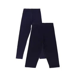 Bodycare Kids Girls Pack Of 2 Solid Cotton Leggings-picture-29