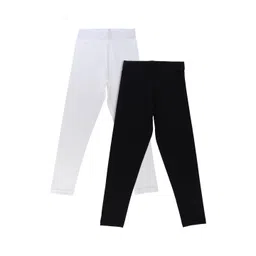 Bodycare Kids Girls Pack Of 2 Solid Cotton Leggings-picture-30