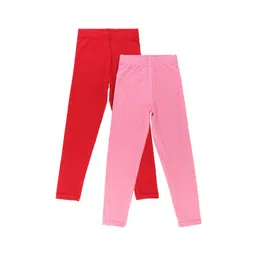 Bodycare Kids Girls Pack Of 2 Solid Cotton Leggings-picture-32