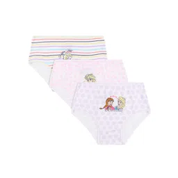 Bodycare Kids Girls Pack of 3 Assorted Frozen Printed Cotton Basic Briefs-picture-16