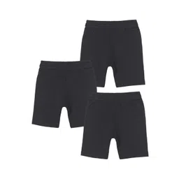 Bodycare Kids Girls Pack Of 3 Solid Mid Rise Pure Cotton Shorts-picture-36