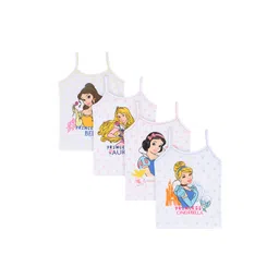 Bodycare Kids Girls Pack Of 4 Assorted Disney Princess Pure Cotton Innerwear Vests-picture-16