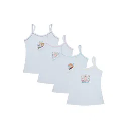 Bodycare Kids Girls  Pack Of 4 Assorted Frozen Printed Cotton Innerwear Vests-picture-21