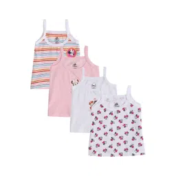 Bodycare Kids Girls Pack Of 4 Assorted Minnie Mouse Cotton Innerwear Vests-picture-20