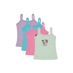 Bodycare Kids Girls Pack Of 4 Minnie Mouse Printed Cotton Innerwear Vests-picture-36