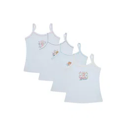 Bodycare Kids Girls Pack Of 4 White Frozen Printed Innerwear Vests-picture-33