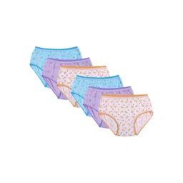 Bodycare Kids Girls Pack Of 6 Assorted Printed Hipster Briefs-picture-41