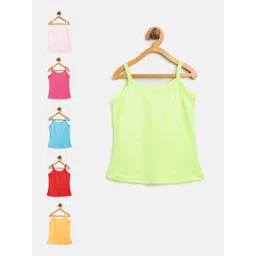 Bodycare Kids Girls Pack of 6 Solid Camisoles 80C_ABCDEF-45-picture-56