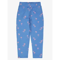 Bodycare Kids Girls Printed Cotton Jeggings-picture-58