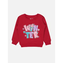 Bodycare Kids Infant Girls Typography Printed Fleece Sweatshirt-picture-48