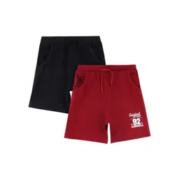 Bodycare Kids Pack Of 2 Boys  Black & Maroon  Regular Shorts-picture-13