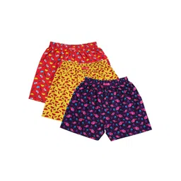 Bodycare Kids Pack of 3 Girls Pink Floral Printed Cotton Shorts-picture-19