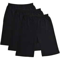 BODYCARE Pure Cotton Plain Black Cycling Shorts for Girls & Kids (73B-Packof3-10-12 Years)(80CM)-picture-12