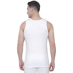 bodycare Solid Men's Sleeveless Slim Fit Thermal Top (White) 85 Cm., Medium image 2