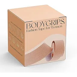 bodygrips Boob Tape Kit with Nipple Pasties, 36 Double Sided Tape Strips, Reusable Nipple Cover for Women Beige-picture-5