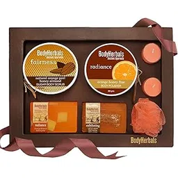 BodyHerbals Skin Lightening Gift Set for Women & Men - Bath & Body Care Hamper - Pampering Kit - Premium Packaging - Ideal Gift Box for All Occassions - Set of 6 pcs - Gift for Birthdays, Anniversary and Special Celebrations-picture-11