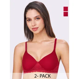 bodyline Pack of 2 Medium Coverage Lightly Padded Bra-picture-40