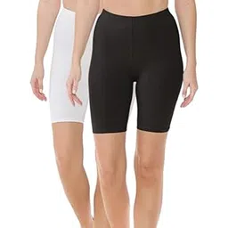 BODYMIST Shorts for Women Stretchable Cycling Shorts for Women Skin Fit Tights for Women Gym Shorts for Women Sports Shorts for Women Running Tights for Women Shorts for Dresses Yoga- Pack 2-picture-50