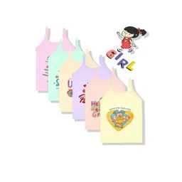 BODYSHINE Girls Printed Sleeveless Innerwear Vests - Set Of 6-picture-21
