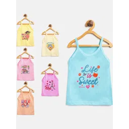 BODYSHINE Pack of 6 Girls Pure Cotton Vest-picture-48