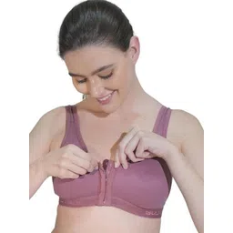 BODYSIZE Cotton Front Open Full Coverage Non Padded Workout Sports Bra-picture-31