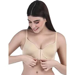 bodysize Women's Front Open Padded Bra (Full Cup, Everyday Wear, Seamless, Wire-Free, T-Shirt Bra)-picture-13