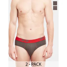 BODYX Men Pack Of 2 Low Rise Cotton Basic Briefs BX16B-Coffe-Brown-2PCS-S-picture-21