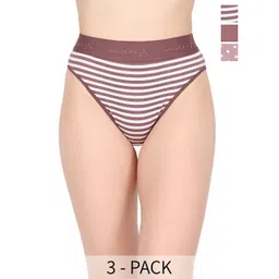 BODYX Pack Of 3 Printed Mid-Rise Basic Briefs - BX517-MULTI-3PCS-S-picture-13
