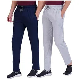 bee-fits 100% Cotton Men's Track Pants Sporty Running Jogging Pack of 2-image-17