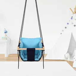 boffle Wooden Hanging Swing for Kids, jhula for Baby, Baby Garden Swing with 2 Pillows Swings-picture-16