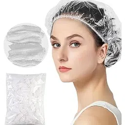Bogota Waterproof Disposable Shower Cap for Women & Men Reusable Shower Caps Larger Thicker Waterproof Hair Cap for bathing for Hotel Spa Hair Salon Home Use Bath cap Disposable Hair Caps (100 Pieces)-picture-25