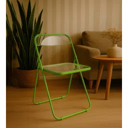bohemiana from pepperfry Aurora Acrylic Foldable Chair In Green Color-picture-37