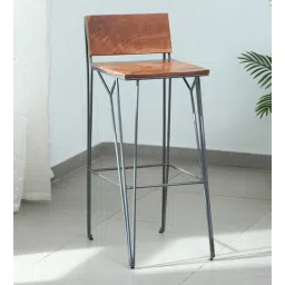 bohemiana from pepperfry Behounek Solid Wood Bar Stool In Acacia Natural Finish-picture-10