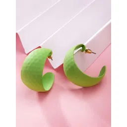 Bohey by KARATCART Contemporary Half Hoop Earrings-picture-27