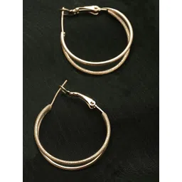 Bohey by KARATCART Gold-Plated Circular Hoop Earrings-picture-24
