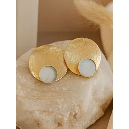 Bohey by KARATCART Gold-Plated Circular Studs-picture-40