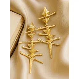 Bohey by KARATCART Gold-Plated Contemporary Drop Earrings-picture-23