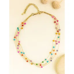 Bohey by KARATCART Gold-Plated Pearls Beaded Layered Necklace-picture-17