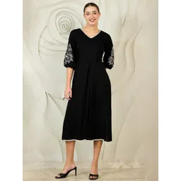 Boho By Athena Embroidered Fit & Flare Midi Dress-picture-39