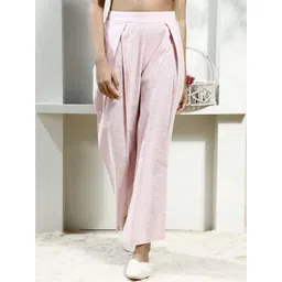 Boho By Athena Women Relaxed Pleated Trousers-picture-12