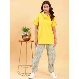 BohoJazz Printed Cowl Neck Top With Moroccan Print Afghani Pants Co-Ords-picture-10